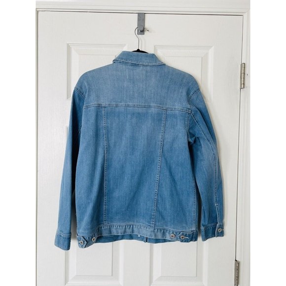 NWT Vince Camuto Long Sleeve Denim Trucker Shirt Jacket - Arctic Surf - XS - Picture 4 of 4